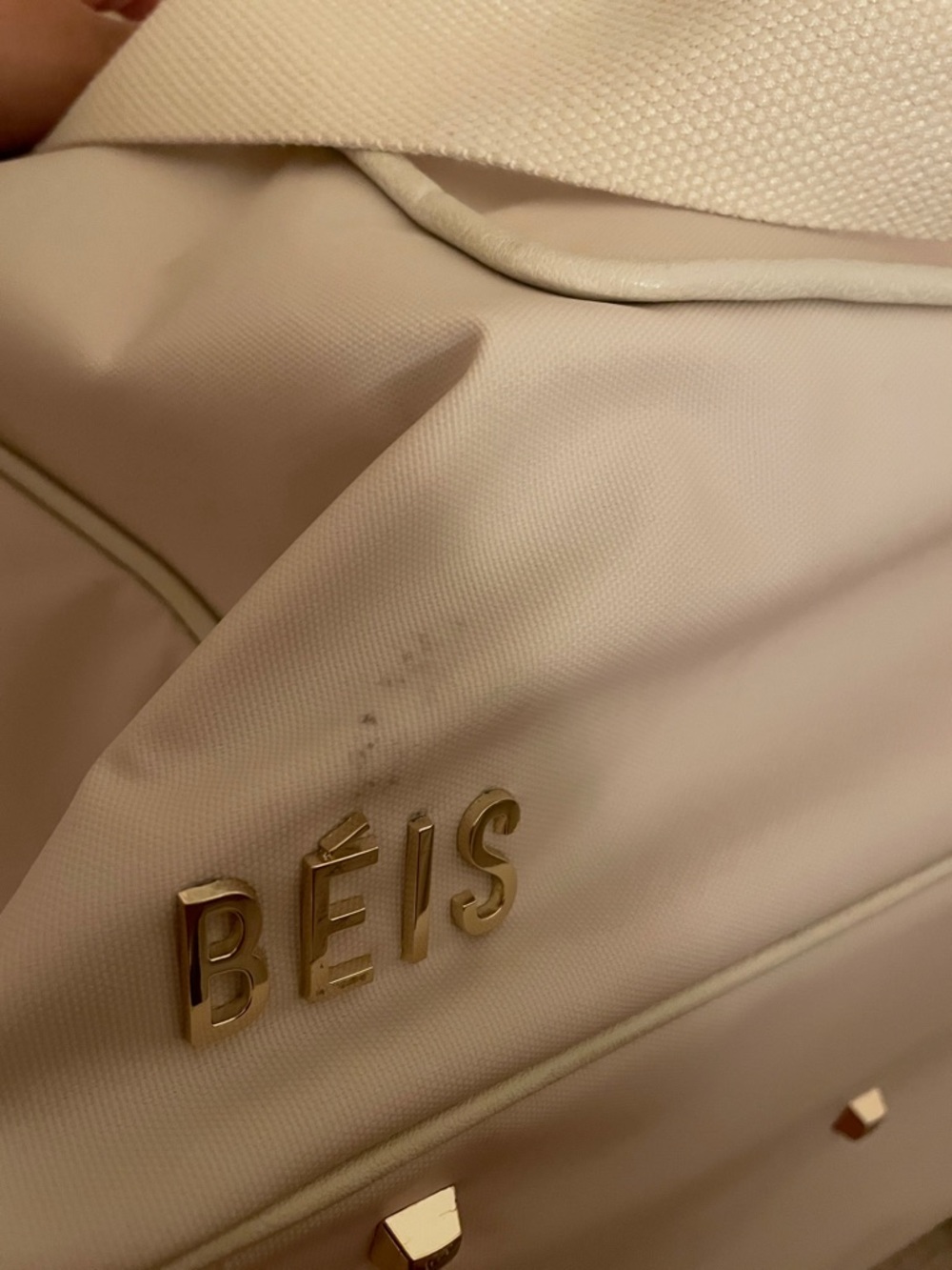 BEIS Cream-White Tote Bag with Front Pocket - Picture 2 of 9